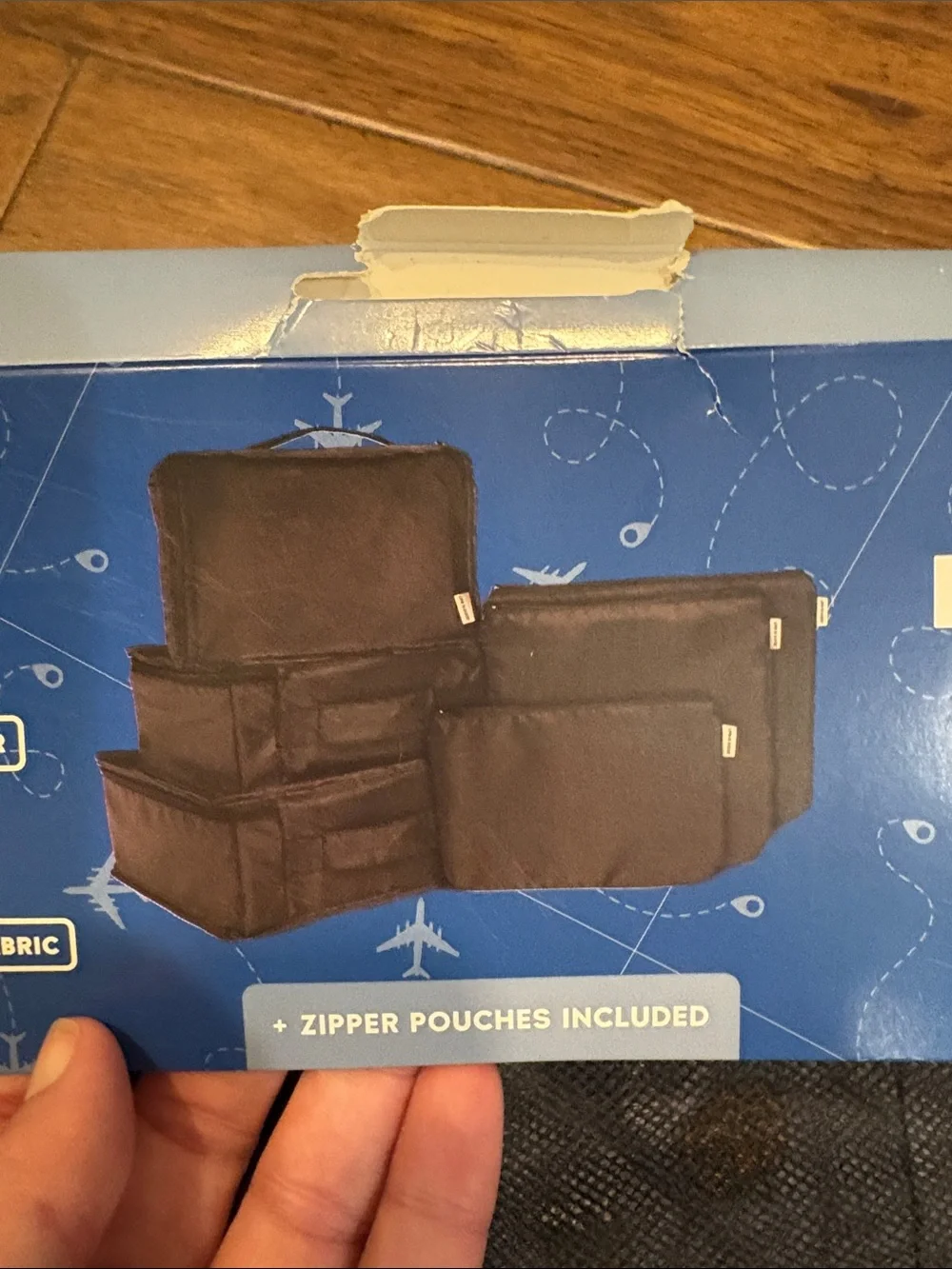Life Is Good Blue 6-Piece Travel Packing Cube Set with Printed Accents